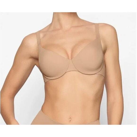 NEW Skims Women's 34B Smoothing Intimates Full Coverage Lightly Lined Bra Clay - Picture 1 of 12